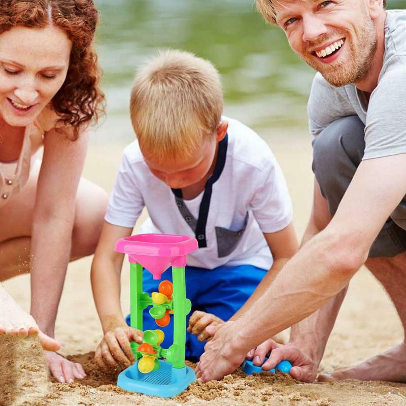 กังหันลมระหัดวิดน้ำของเล่นกลางแจ้งสำหรับเด็กเด็กหญิงเด็กชายในทรายและน้ำคัดกรองของเล่น