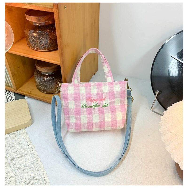 Canvas Shoulder Bag Fashion Cute Comfortable Handbag Large Capacity Portable Shopping Bag Girls