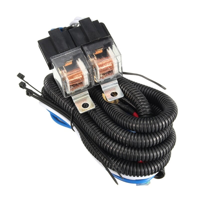 Arnés de cableado de faro LED H4, Kit de relé de luz de cabeza fundida, impermeable, Universal