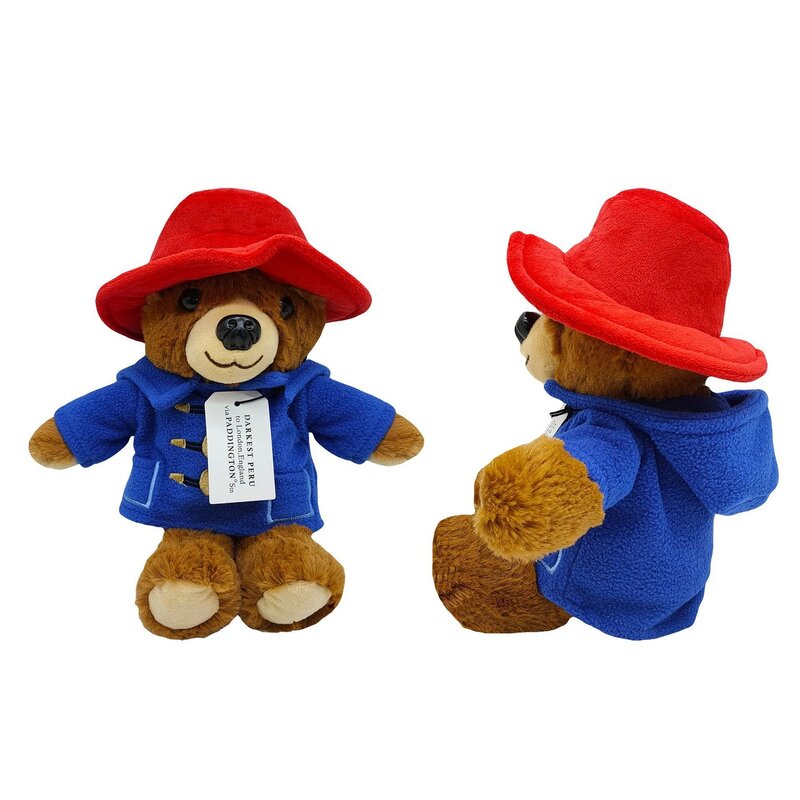 Britain Paddington Bear plush dolls Kawaii Small Bear Stuffed Dolls High Quality Children Christmas Birthday Gifts 30cm