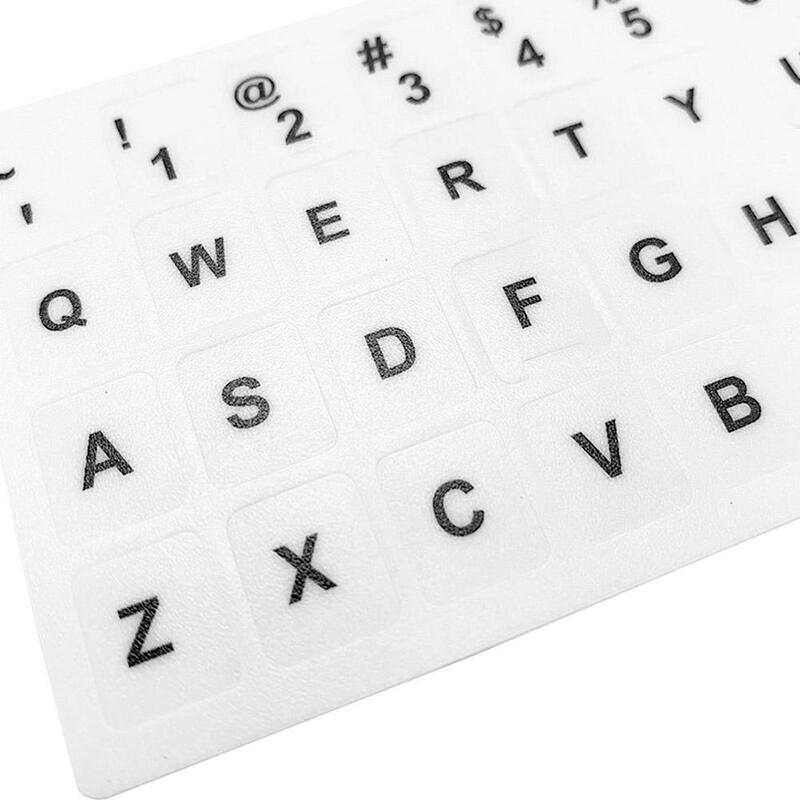 ملصقات لوحة مفاتيح بلورية إنجليزية ، ملصقات أحرف الكمبيوتر المحمول ، فيلم واقي ، B8D6