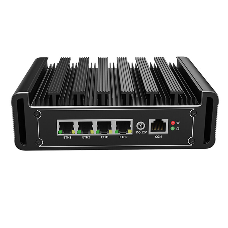 Mini Computador Fanless para Firewall Router, pfSense, 11th Gen, Intel i7 1165G7, i3 1115G4, 4xi225, 2.5G LAN, DDR4, NVMe, Celeron N5105