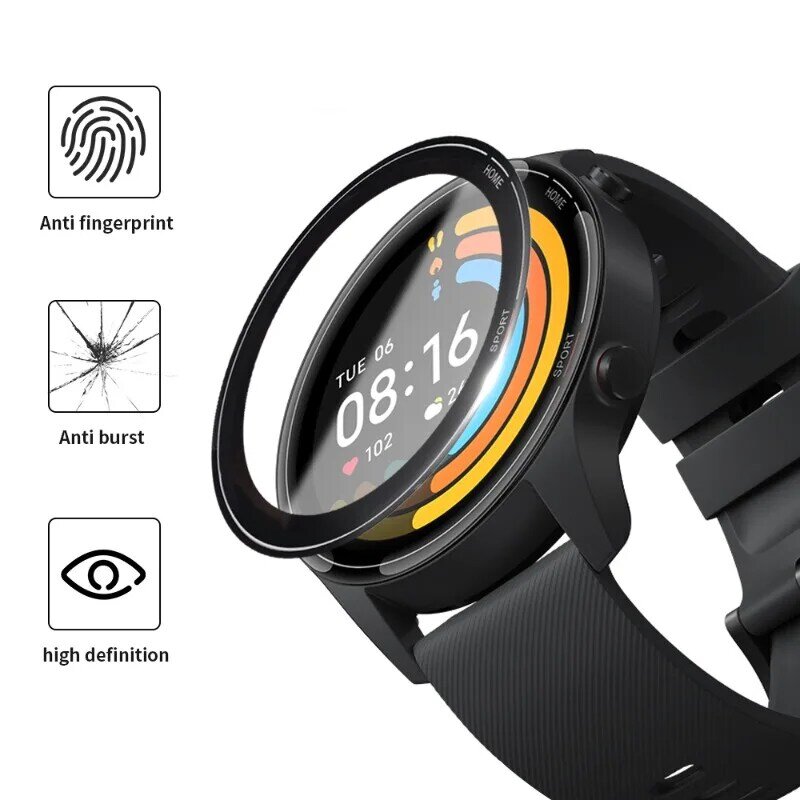 5-1 Packung gebogene Kante voll weiche Schutz folie für Xiaomi Uhr mi Farbe Sport Edition Smart Watch Displays chutz folie nicht Glas