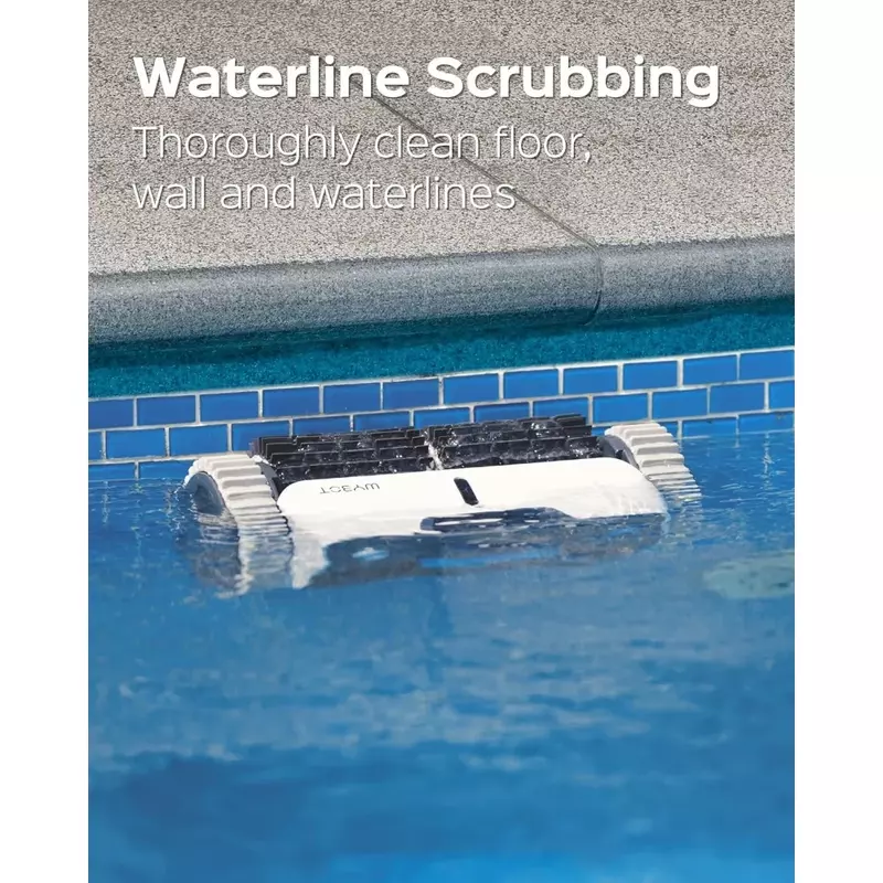 Pembersih kolam robot panjat dinding dengan aplikasi, teknologi navigasi pintar, indikator LED, vakum kolam otomatis untuk Kolam Renang di dalam