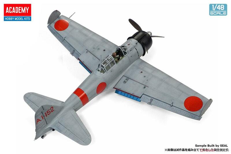 Batalha de Midway'Model Kit, Academy Hobby 12352, Escala 1-48, Zero Fighter Model, A6M2b, 21"