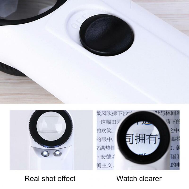 40X Hand-held Magnifier Reduce Eye Fatigue Jewelry Appraisal Reading Magnifier Jewelry Magnifier Magnifying Glass