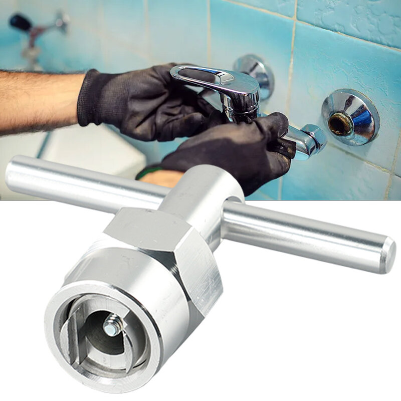 New Hot Cartridge Puller Removal Tool Repair Kit Replacement Silver Aluminum Alloy Sink Bathroom Sink Tub Steel