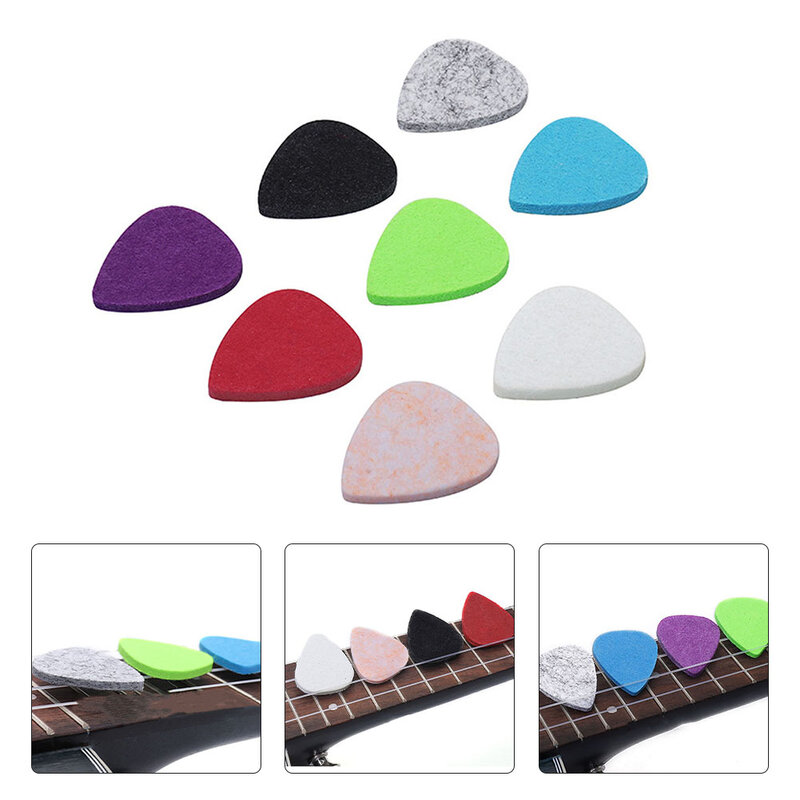 Colorido Soft Felt Escolhas para Ukulele, Acessórios Guitar Professional, instrumento musical de cordas, 5pcs