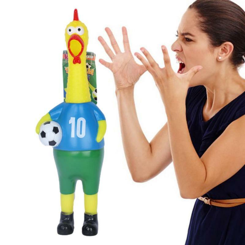 Chicken Squeeze Toy Shrilling Screaming Player Hen Toy Antistress Push Squeaky Toy Stress Relief Fidget Interactive Squeezer