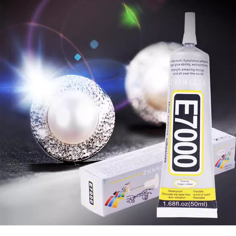 1PC E7000 50ML Clear Contact DIY Clothing Fibre Fabric Glue Multipurpose Wedding Dress Leather HandBag Diamond Glass Adhesive