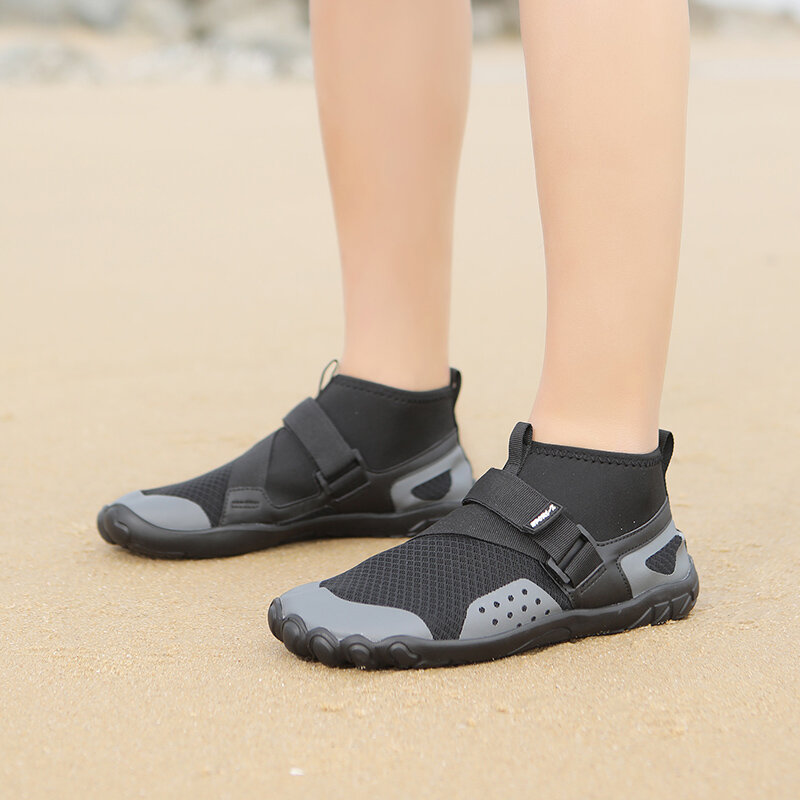 Chaussures d'eau de plage pour hommes et femmes, pataugeoire en caoutchouc non ald, chaussures de sport respirantes, chaussures pieds nus à séchage rapide