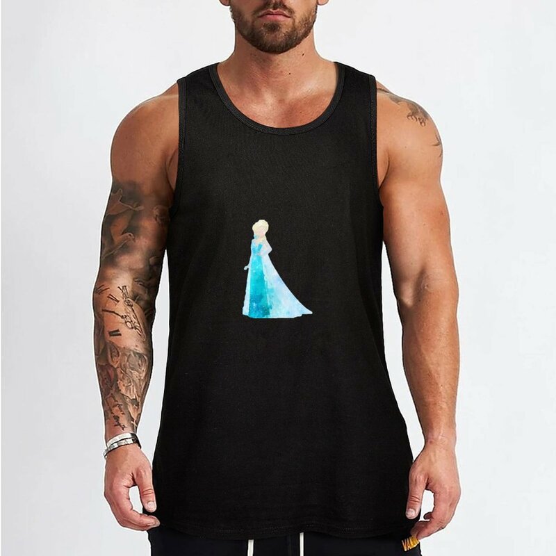 Snow Queen-Camiseta sin mangas para hombre, ropa de gimnasio inspirada en acuarela, 2023