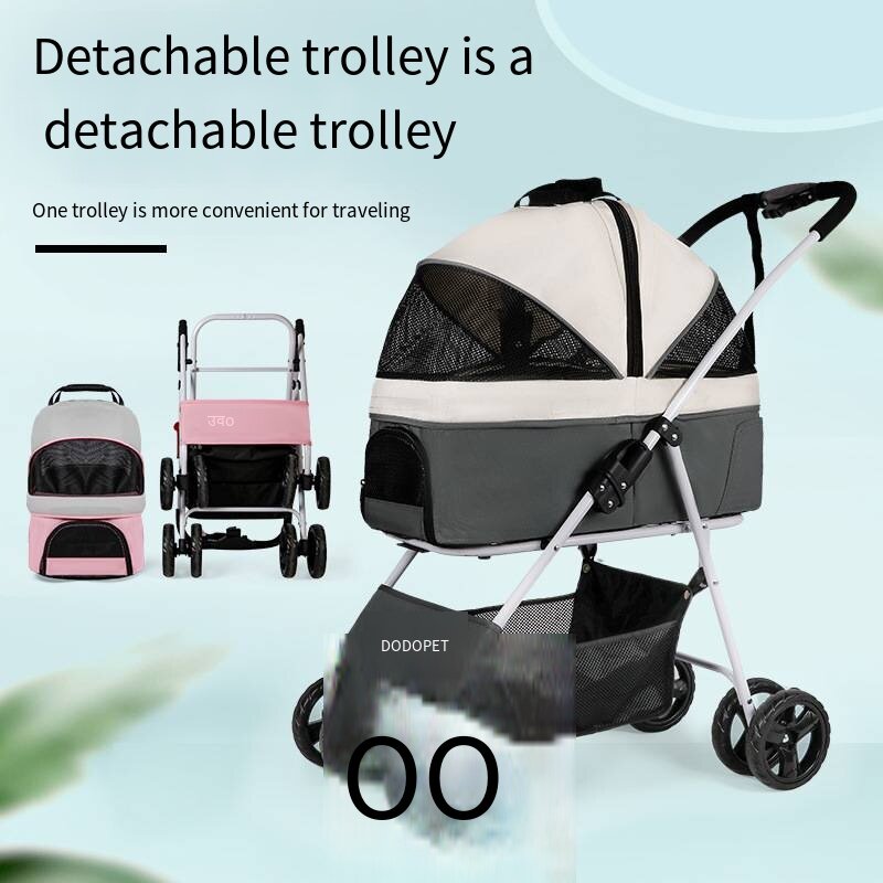 Cat Stroller 2023 New Dog Cart Separate Pet Cart Cat Travel Portable Cart Foldable Small Dog Out Cart Teddy Dog Stroller HotSale