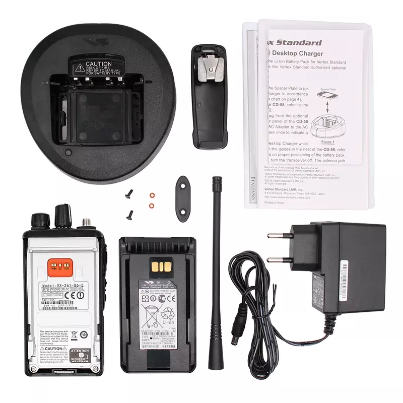 VX-261 VHF UHF Rádio portátil em dois sentidos Substituir Vertex Standard, VX-231, VX261, VX-260 Walkie Talkie com carregador de bateria Li-ion