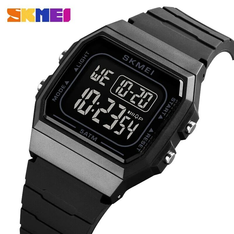 SKMEI 1683 Electronic Watch Student Electronic Simple Waterproof  LED Watch Men's and Women's Couple Watch