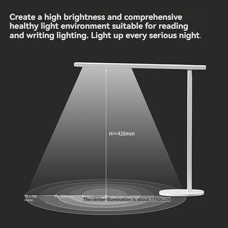 AKIMID-Lâmpada de Mesa LED Dobrável, Proteção para os Olhos, Regulável, Dormitório Estudantil, Quarto, Leitura, USB Recarregável