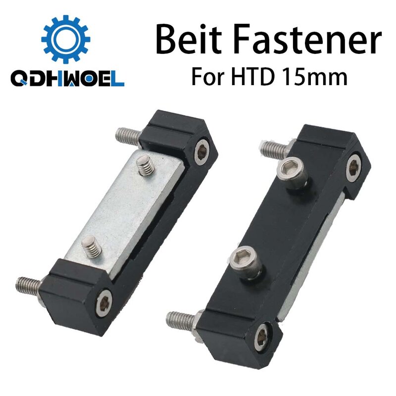 QDHWOEL E-series Belt Fastener For Width 15mm Open-Ended Timing Belt Transmission For X/Y Axis Hardware Tools Machine Parts