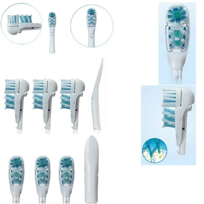 Cabezal de cepillo de dientes con batería modelo 4734, reemplazo de cerdas suaves para Oral B Dual Clean, cabezales completos, 4 unids/lote por paquete