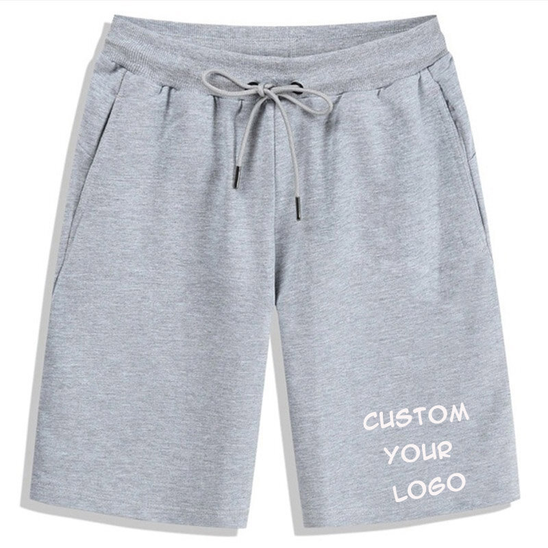Calça curta esportiva slim fit masculina, calça casual de jogging, personalizada seu logotipo, nova