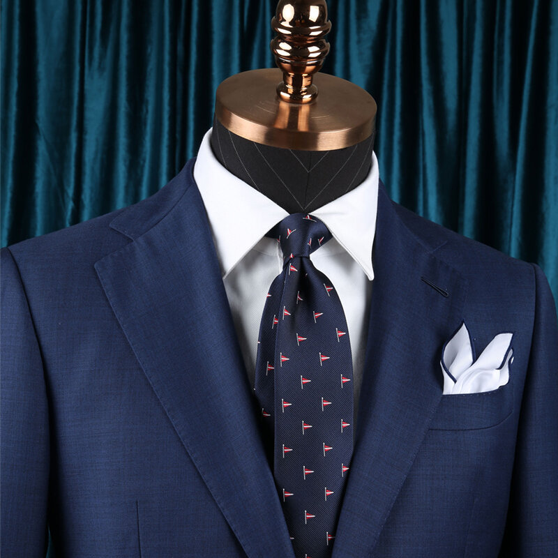 Dasi untuk pria dasi bisnis pria dasi & sapu tangan mode dasi biru coklat dasi zometg dasi