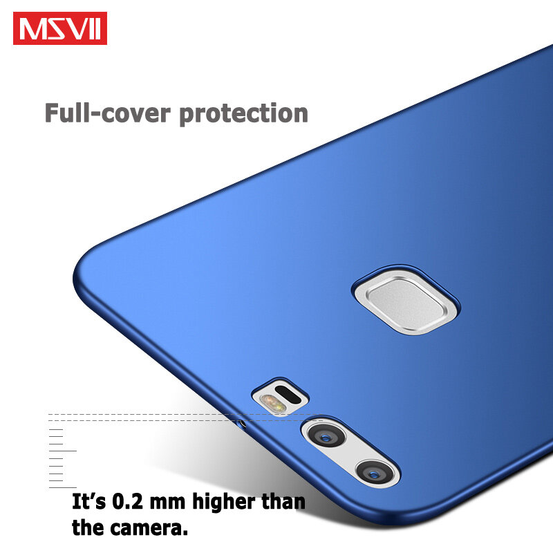 For Huawei P9 Case MSVII Ultra Slim Hard PC Frosted Cover For Huawei P9 Lite P 9 P9Lite Shockproof Phone Cases