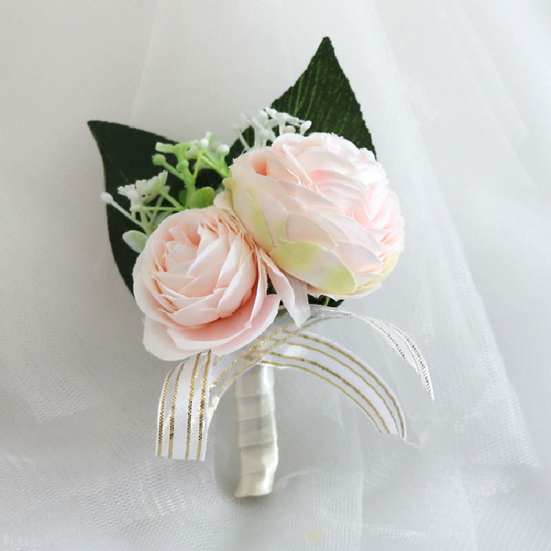 Свадебный корсаж, лацкан жениха и невесты, свадебное украшение в корейском лесном стиле, лацкан для бизнес-конференций, искусственный цветок
