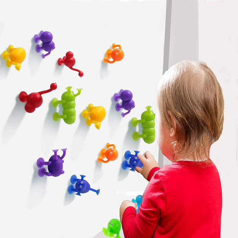 ของเล่นบล็อกตัวต่อซิลิโคนแบบนิ่มสำหรับเด็กของเล่นห้องน้ำดูดเกมแบบโต้ตอบสำหรับเด็กคลายความเครียด