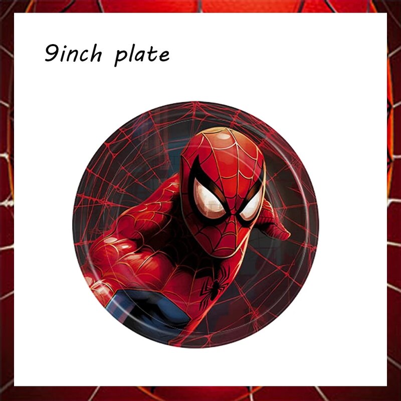 Spiderman Birthday Party Supplies Paper Cup Plate Banner Table Cover Cake Topper Napkin Balloon for Kids Boys Party Decorations