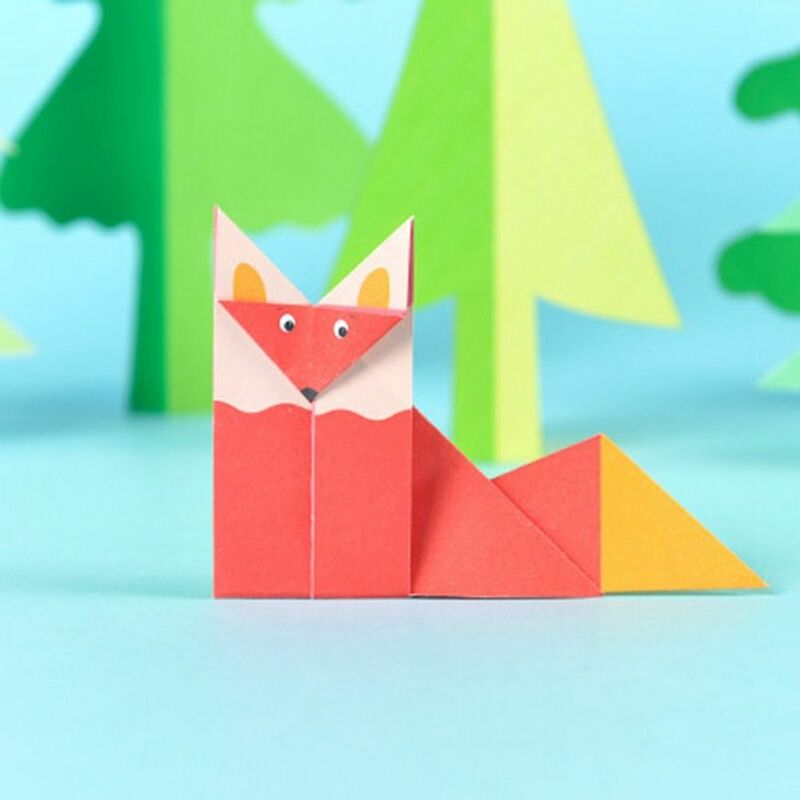 Papel de Origami educativo de animales de dibujos animados, manualidades Montessori