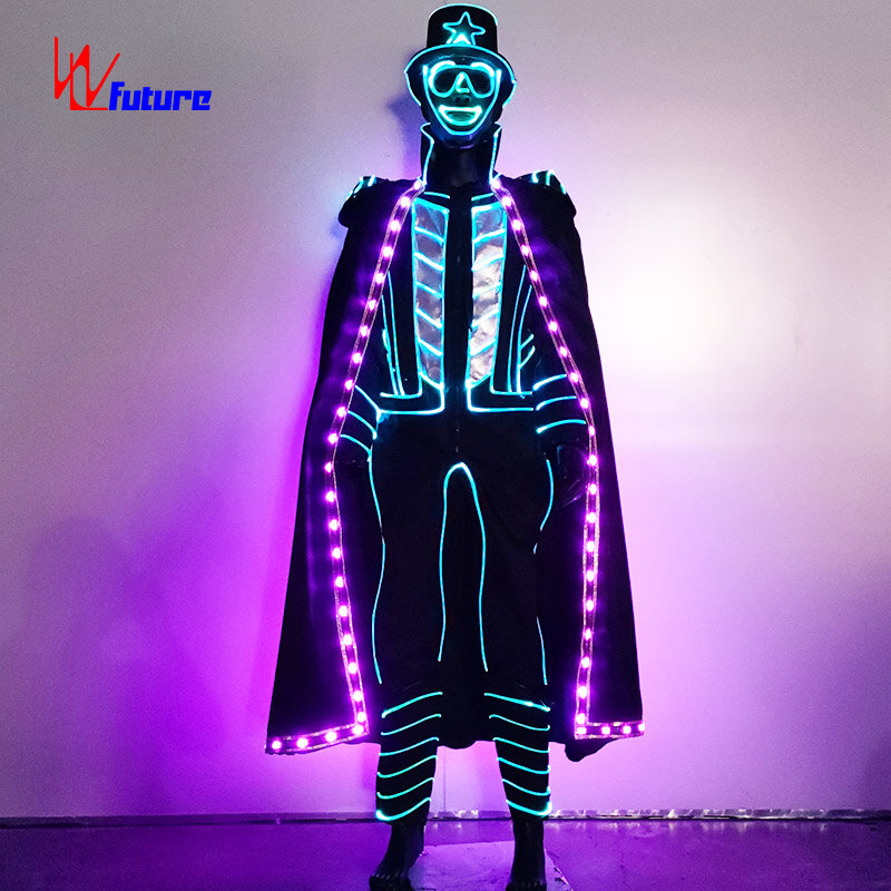 Heißer Verkauf Halloween Kostüm LED Anzüge Herren Bühne Performance tragen Tron LED Tanz kostüm