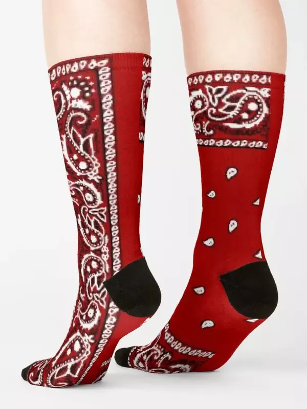 Red bandana Socks cute sports and leisure halloween Men Socks Women's