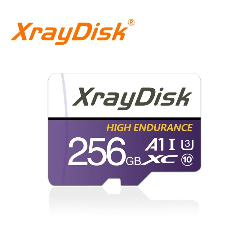 Xraydisk-tarjeta TF de alta velocidad, 128G, 256G, con adaptador A1 U3 Clase 10 V30 para teléfono/cámara de salpicadero/PC/tableta