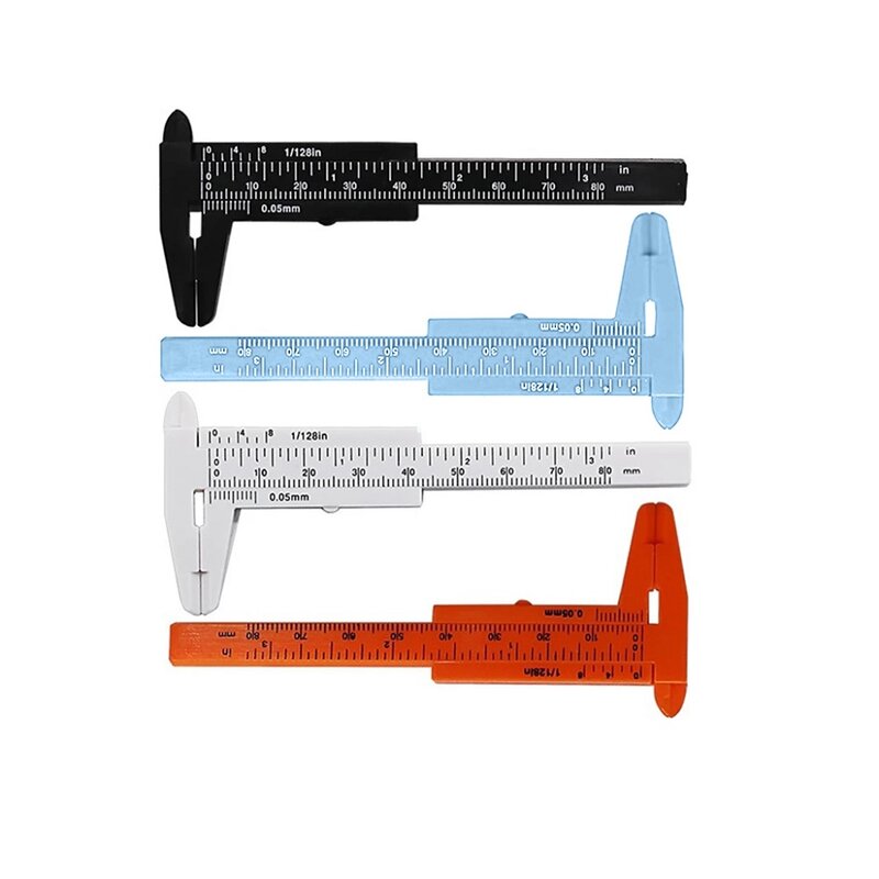 Herramienta de medición de Calibre Vernier, accesorios universales, deslizamiento de plástico multifunción, doble regla, nuevo