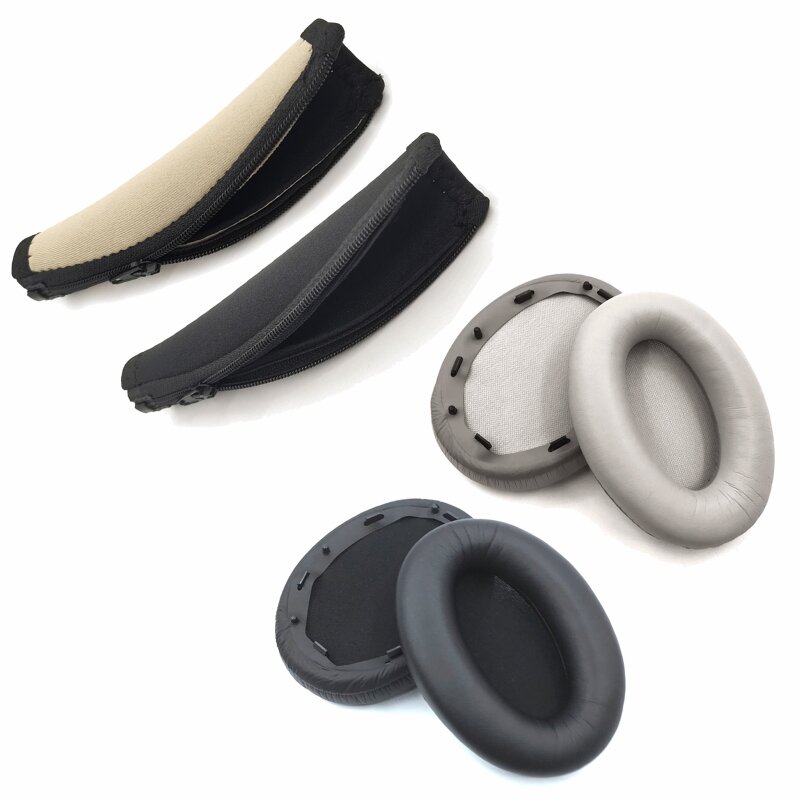 Penggantian Memori Busa Bantalan Telinga Bantal untuk Sony WH-1000XM3 1000XM3 MDR 1000X WH-1000XM2 Headphone Telinga Bantalan Penutup Telinga Headbeam