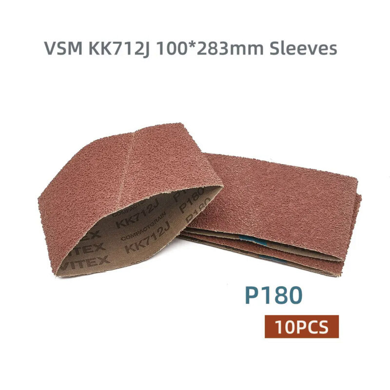 10 Pcs 283*100mm Sanding Belt Sleeve Sand Abrasive for Grinder Polishing Expansion Roller Wood Metal Sleeve KK712J