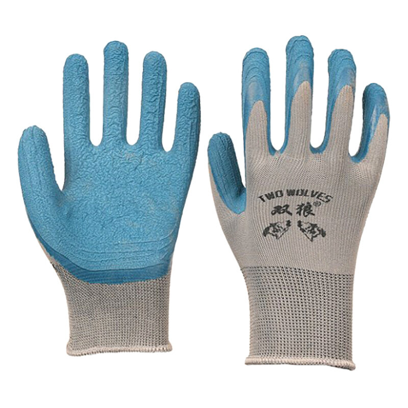 Rękawice robocze poliester Grey lateksowa rękawiczka Wostar ochronne do pracy w ogrodzie trwałe antypoślizgowe rękawice ogrodowe wodoodporne