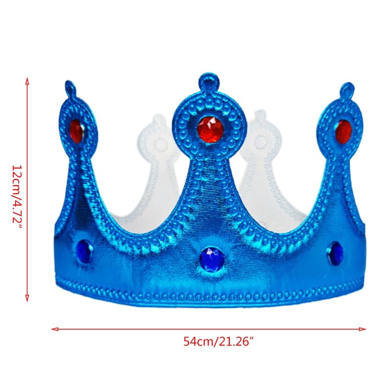 Shiny Party Crown Hats Caps for Birthday Wedding Celebration Cosplay King Crowns Soft Cloth Show Performance Costume Dropship