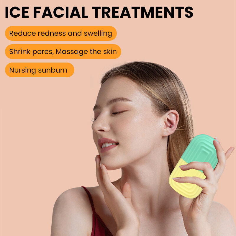 Silicone Cactus Facial Ice Tray Mini Portable Compress Cooling Massage Tool Soothing Face Massage Ice Box Skin Care Tool