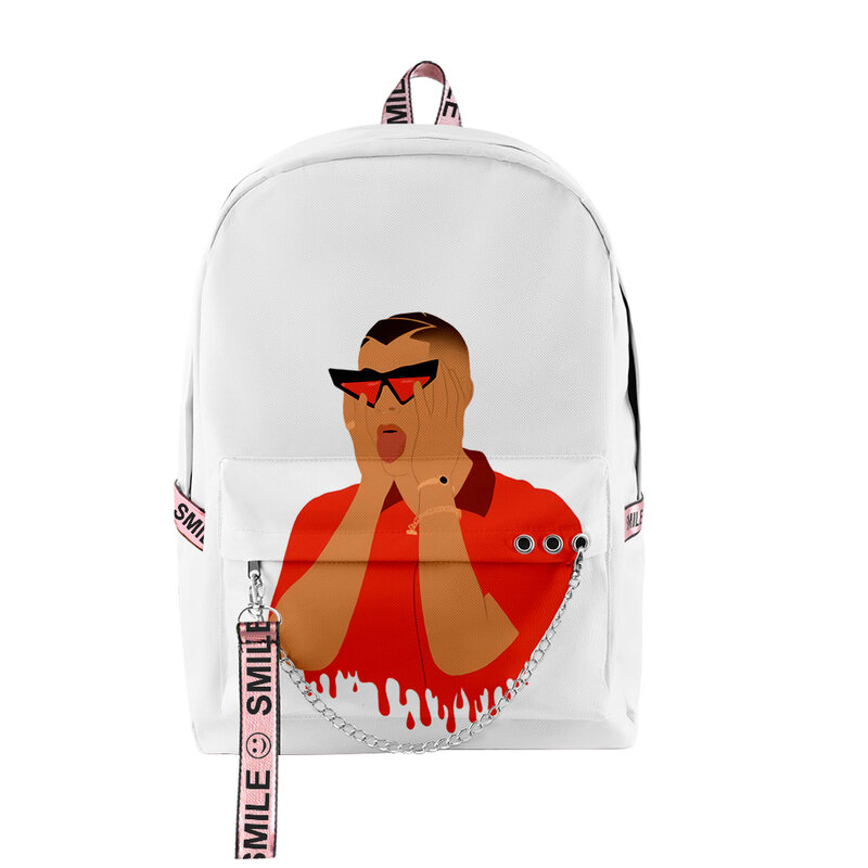 حقيبة ظهر لابتوب Bad Bunny مقاومة للماء أكسفورد ، حقيبة مدرسية إبداعية للطلاب الأطفال ، حقيبة سفر للأولاد والبنات