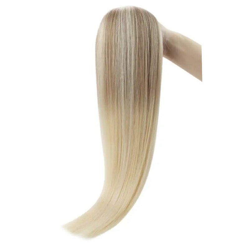 Moresoo Injection Tape Hair Extensions Ash Blonde Highlight Virgin Hair Natural Straight Brazilian Tape in Human Hair Extension