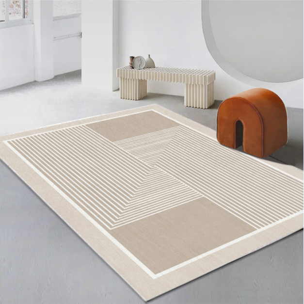 Alfombras geométricas modernas para sala de estar, alfombra de Cachemira gruesa, alfombras simples para dormitorio, alfombra de baño para el hogar, alfombra de salón de lana
