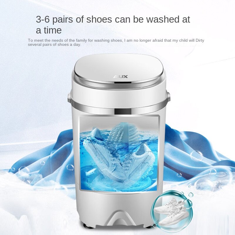 2023New Shoe Washing Machine Semi-automatic Shoes Washer for Home Drain Dehydration Dump Drying Shoes Laundry Integrated Machine