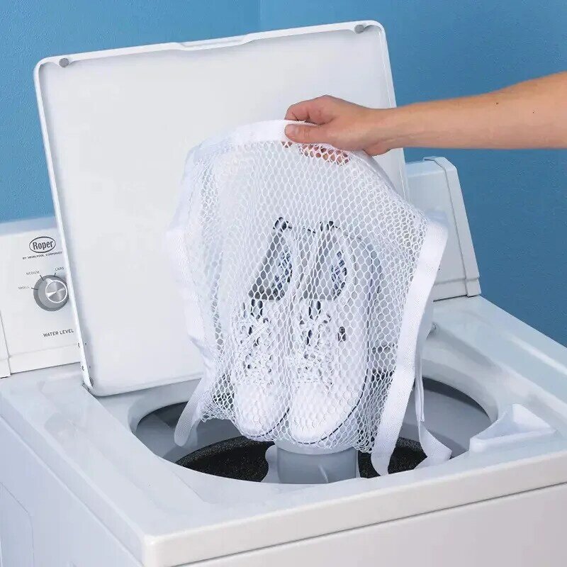 Weiße 40x50cm haltbare Waben-Mesh-Wäsche säcke für empfindliche Netz gewebe haltbare und wieder verwendbare empfindliche Wasch beutel