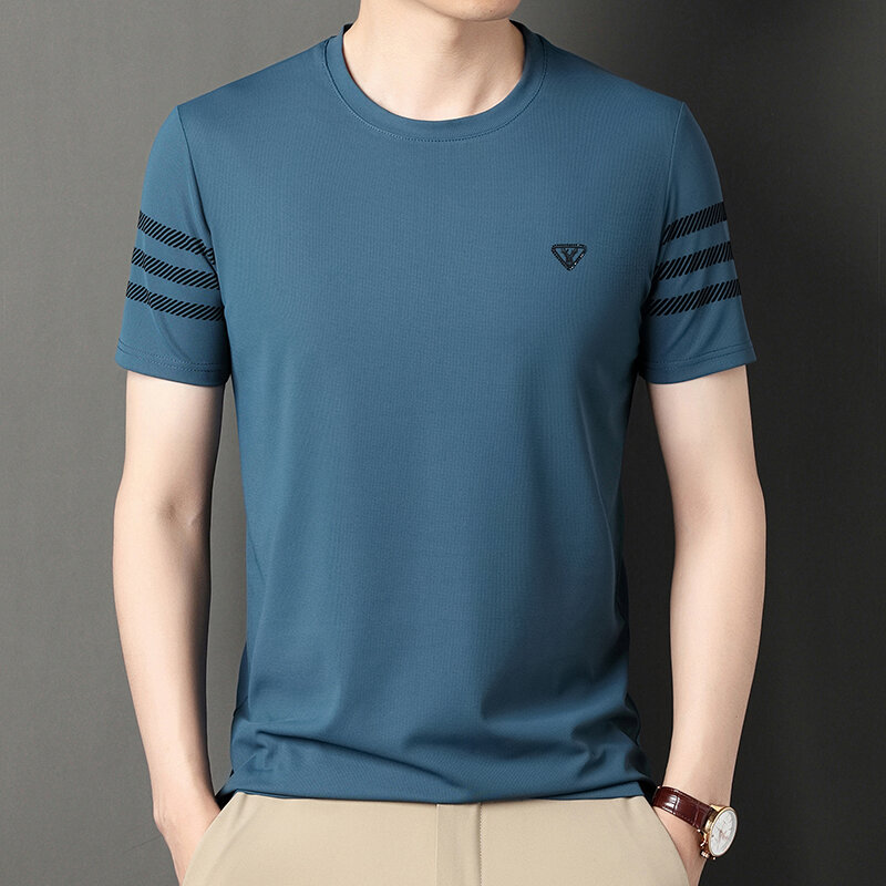 Spring/Summer Men's New Round Neck Loose and Comfortable Fashion Casual Half Sleeve T-shirt