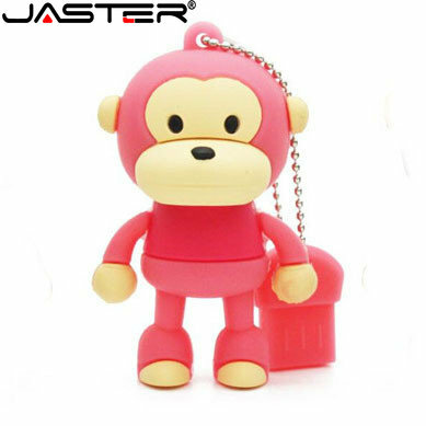 JASTER-Cute Cartoon Pig Pendrive, Memory Stick, Chaveiro, USB 2.0, Flash Drive, Armazenamento Externo, Presentes, 16GB, 32GB, 64GB, 8GB