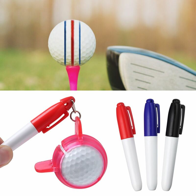 1 Set 360 Degree with Pen Sport Template Alignment Plastic Marker Line Drawer Aids Mark Clip Golf Ball Liner