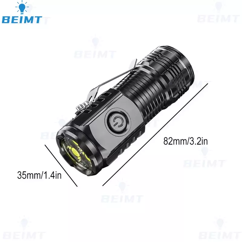 1000lm 3 * LED Mini tragbare Outdoor-Taschenlampe Taschenlampen hohe Lumen dreiäugige wiederauf ladbare Beleuchtung Langstrecken für den Außenbereich