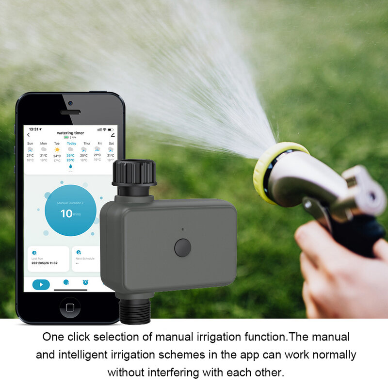 Válvulas de agua de riego inteligentes Bluetooth, aspersor de jardín, controlador de riego automático, temporizador, sistema de riego
