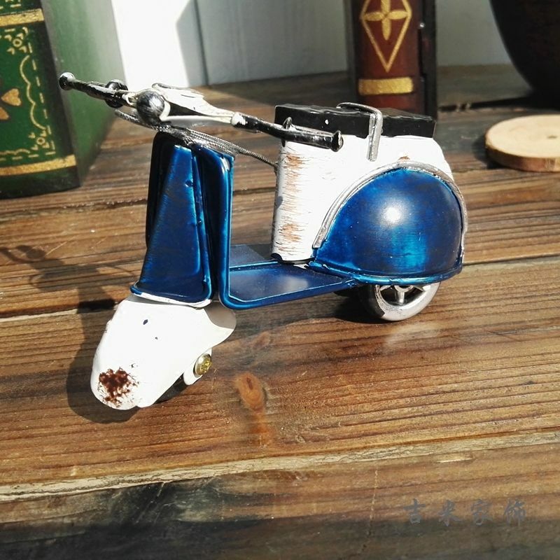 Mini Pedal De Ferro Pequena Motocicleta Modelo Artesanal Ornamentos Criativo Pequeno Moto Estátua Miniaturas Arte Artesanato Decoração Crianças Presentes