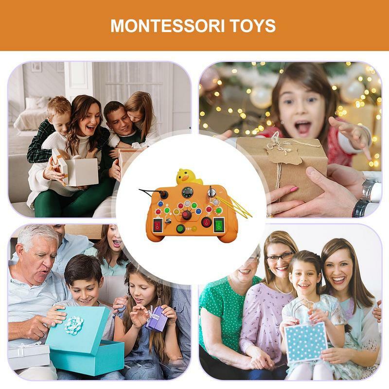 Tablero sensorial eléctrico para niños pequeños, juguete de actividad sensorial para niños pequeños, juguete para ejercitar la percepción sensorial